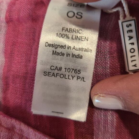 Seafolly Pink and White Striped Tunic / Coverup - Picture 6 of 6